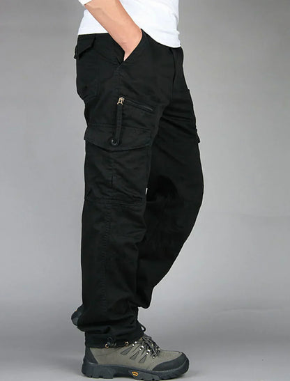 Pantaloni Cargo Uomo Chino Lunghi Regular
