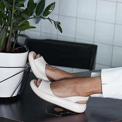 Sandali Donna Slingback Punta Aperta Stile Casual