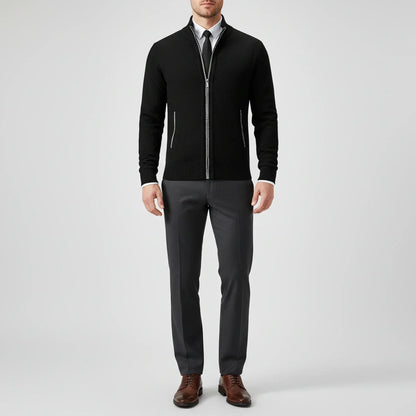 Cardigan Uomo in Maglia con Chiusura Frontale con Zip