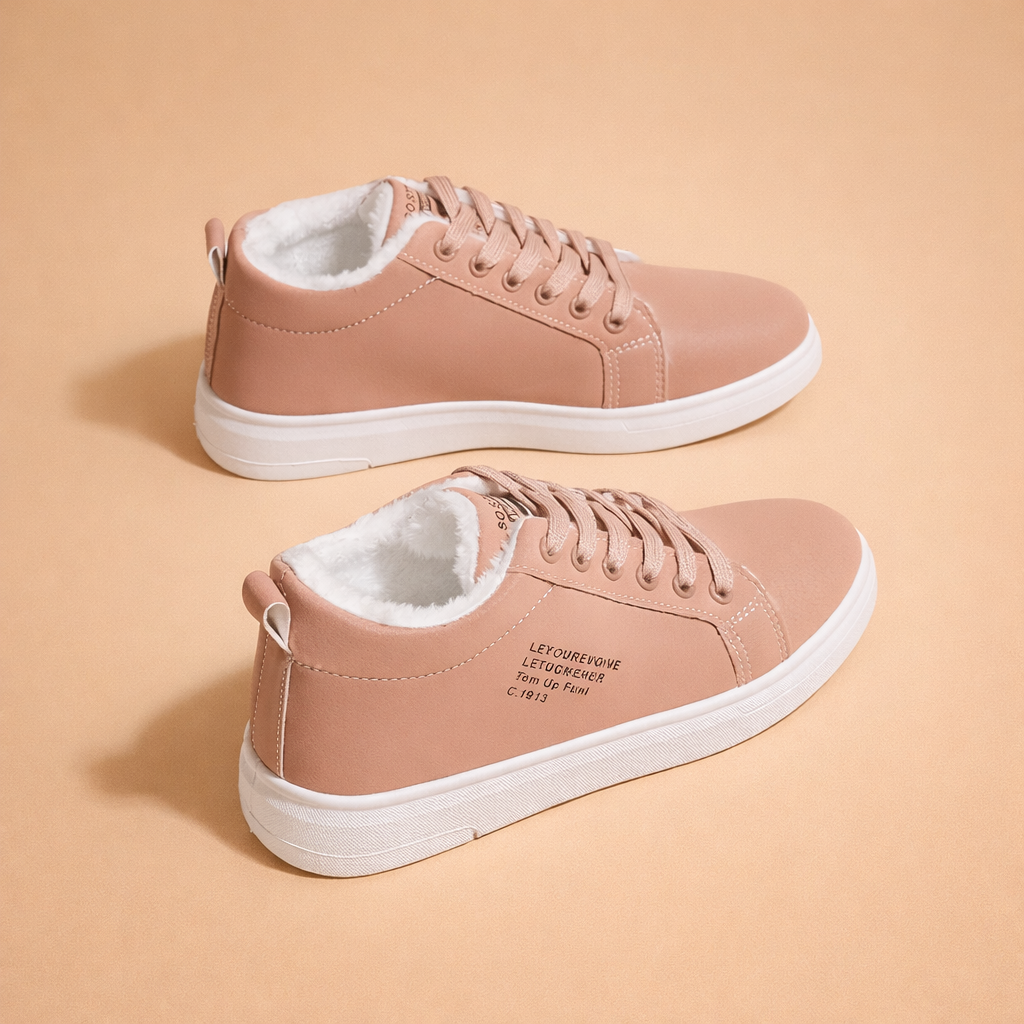 Sneakers Donna in Pelle Scamosciata con Lacci Comode - Vesarelli
