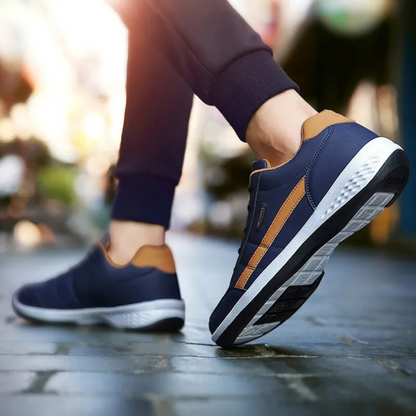 Sneakers Uomo in Pelle Scarpe Ortopediche Comfort