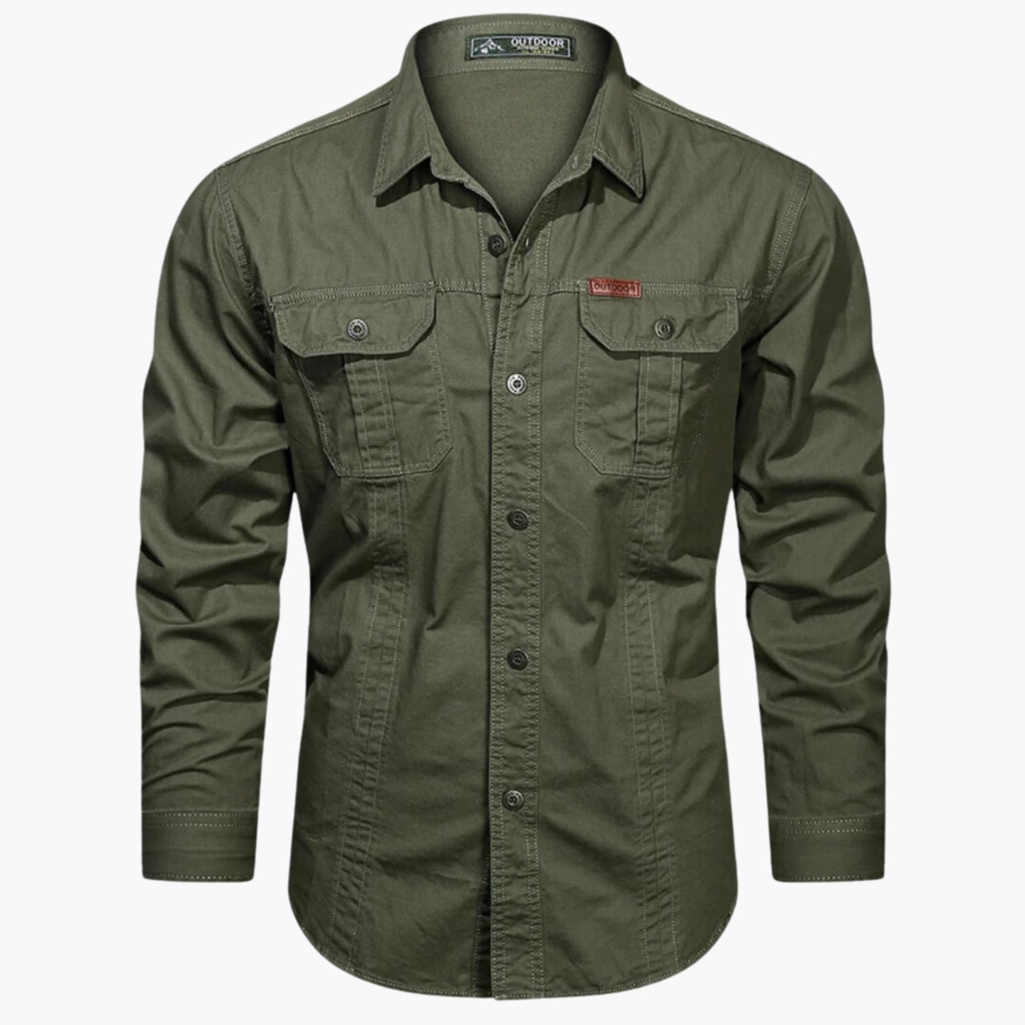 Camicia Uomo Outdoor con Tasche sul Petto e Collo con Bottoni - Brentozzi