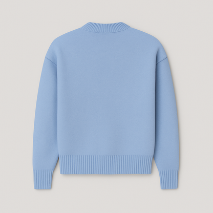 Maglione Oversize Donna con Motivo a Cuori Morbido