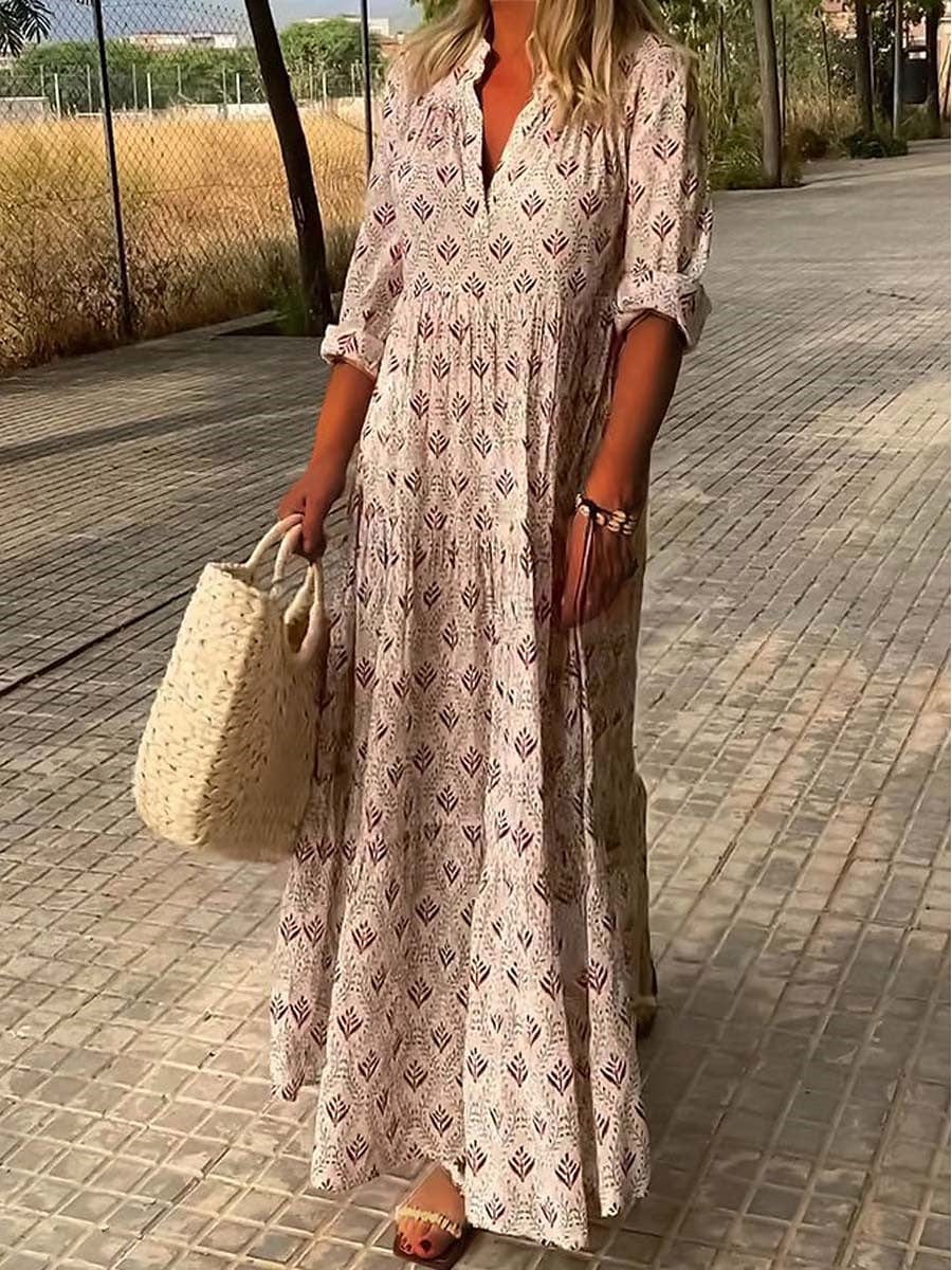 Abito Maxi Donna Svasato Vestibilità Lunga - Brentozzi