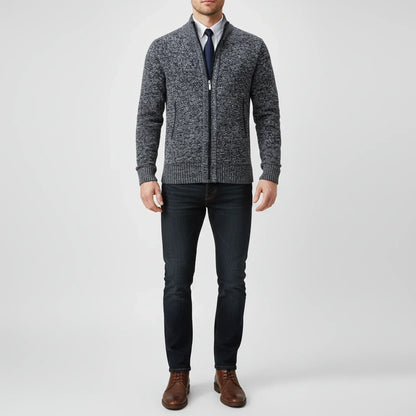 Cardigan Uomo in Maglia con Chiusura Frontale con Zip