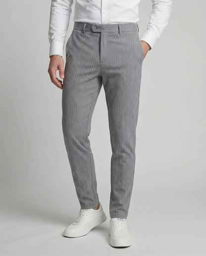 Pantaloni Uomo Eleganti Nadelstreifen con Stretch Slim Fit