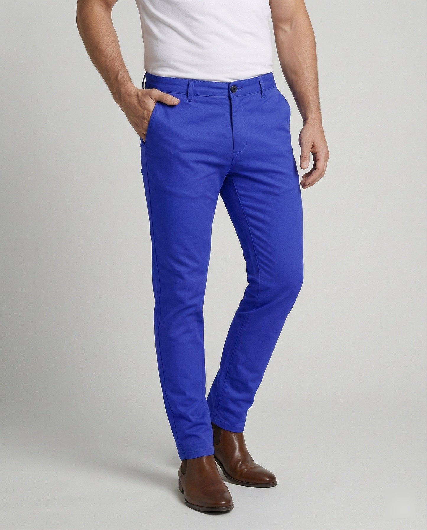 Pantaloni Uomo Slim Fit Elastici Casual