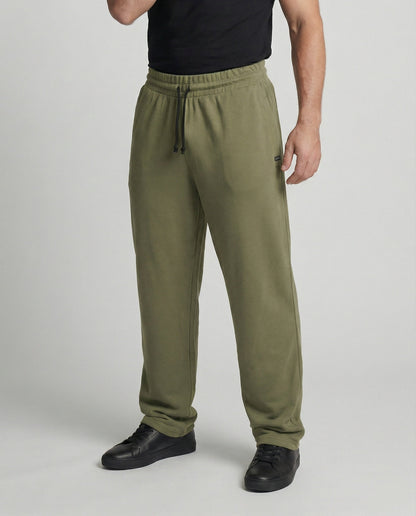 Pantaloni Uomo in Felpa Ampi Vita Elastica