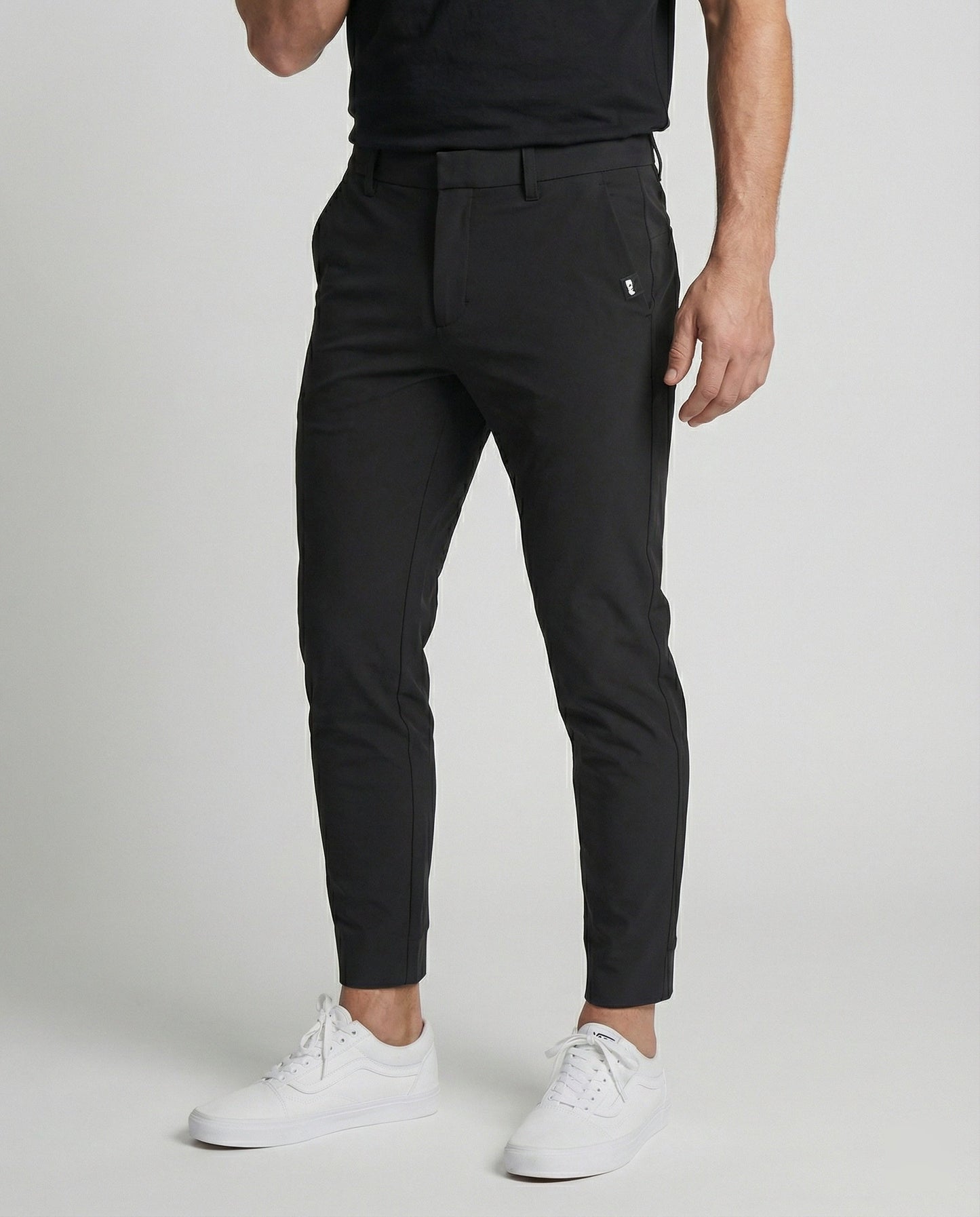 Pantaloni Eleganti Uomo Tessuto Elastico Slim Fit