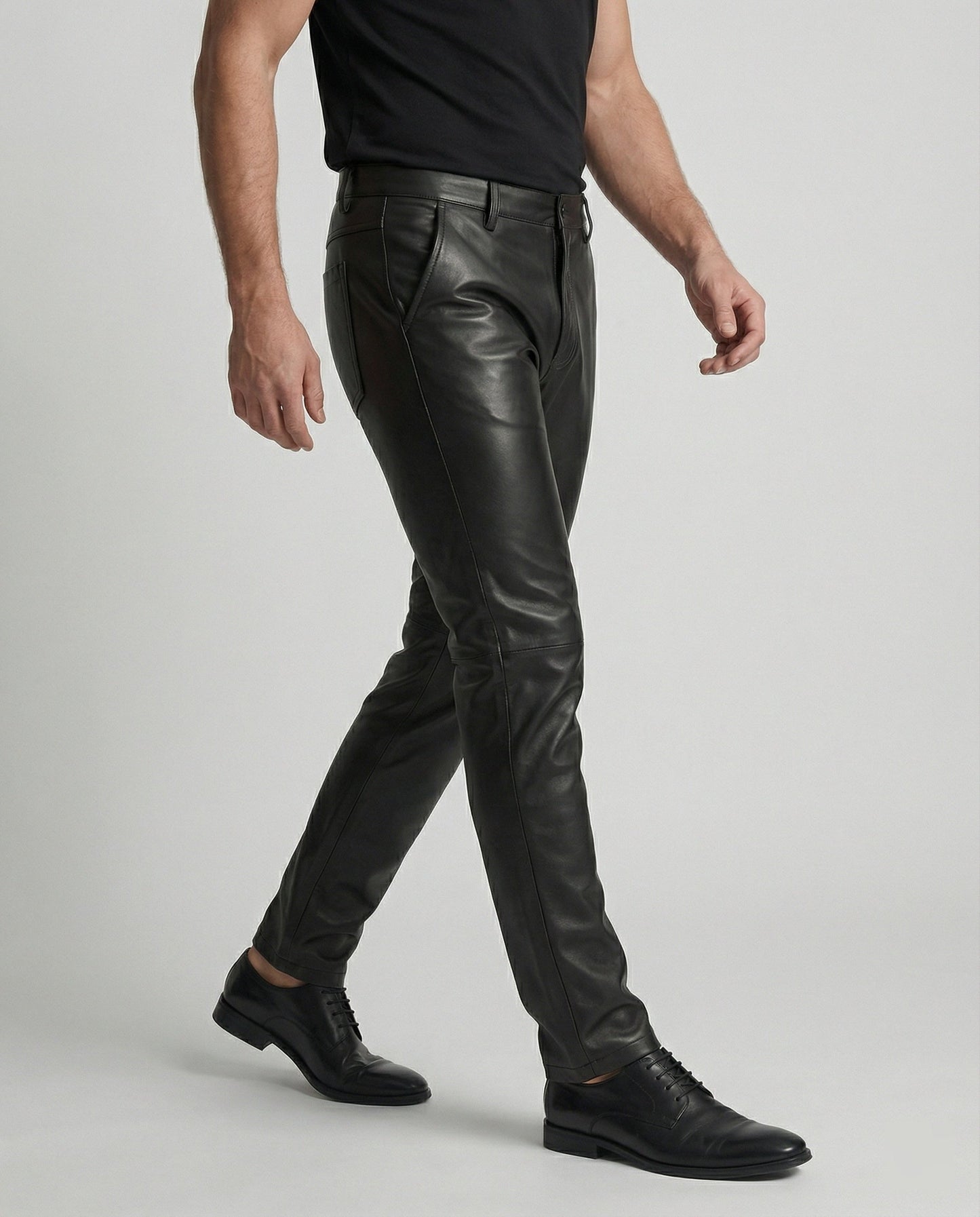Pantaloni Uomo in Ecopelle Taglio Slim - Brentozzi