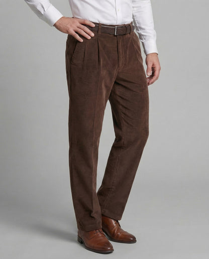 Pantaloni Uomo in Velluto a Coste con Passanti per Cintura