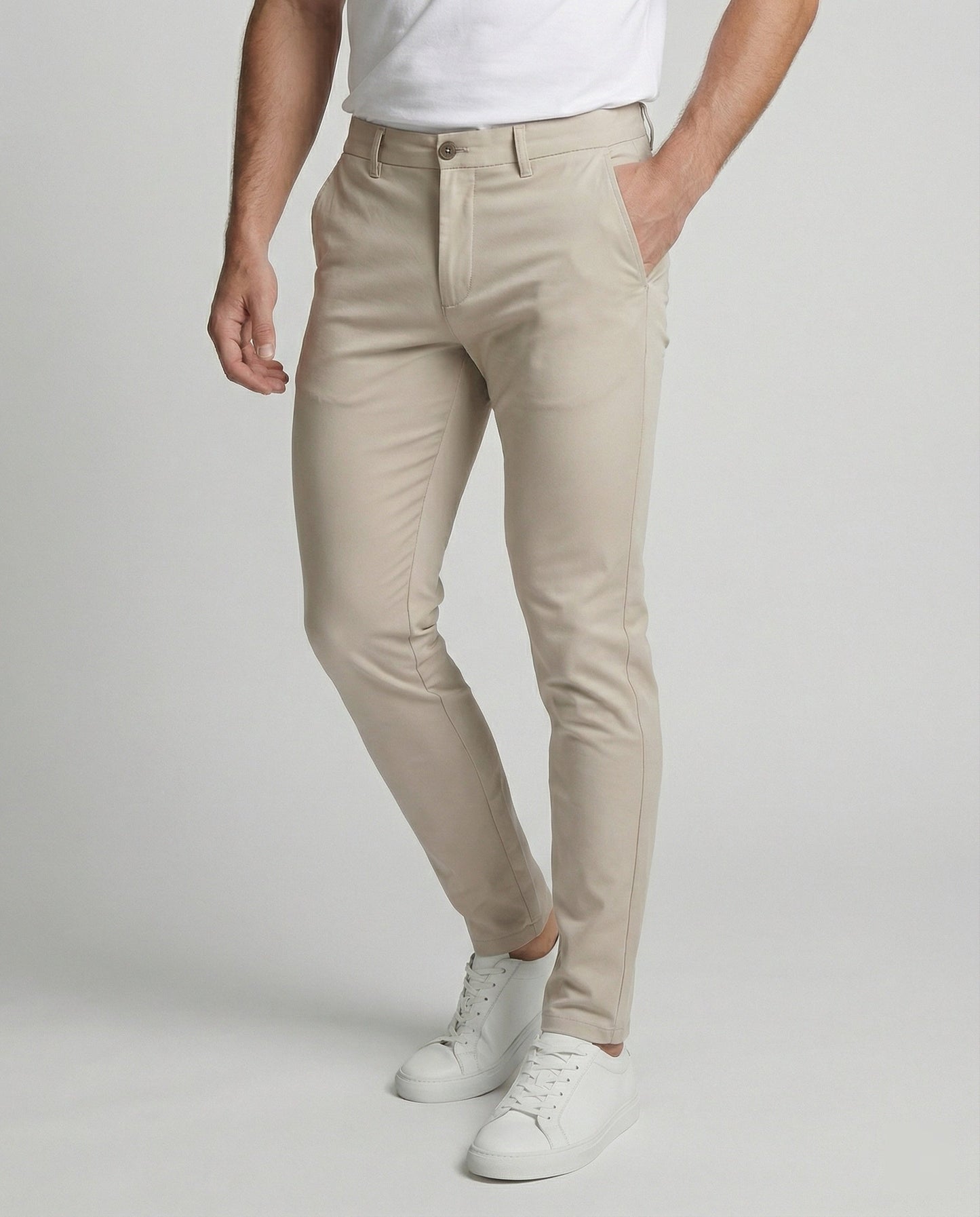Pantaloni Uomo Slim Fit con Elastico in Vita