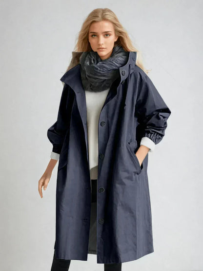 Cappotto Donna Lungo Design Classico Casual