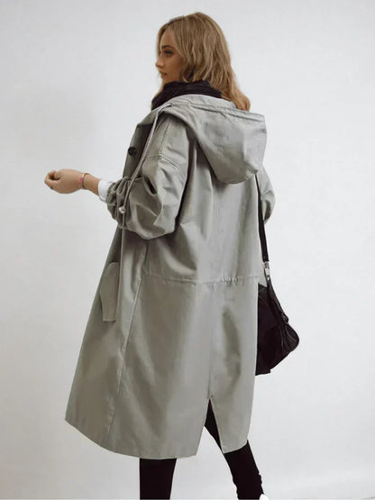 Cappotto Donna Lungo Design Classico Casual