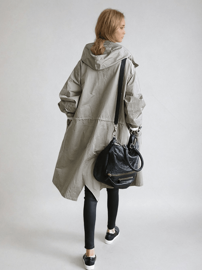 Cappotto Donna con Bottoni e Collo Alto Elegante