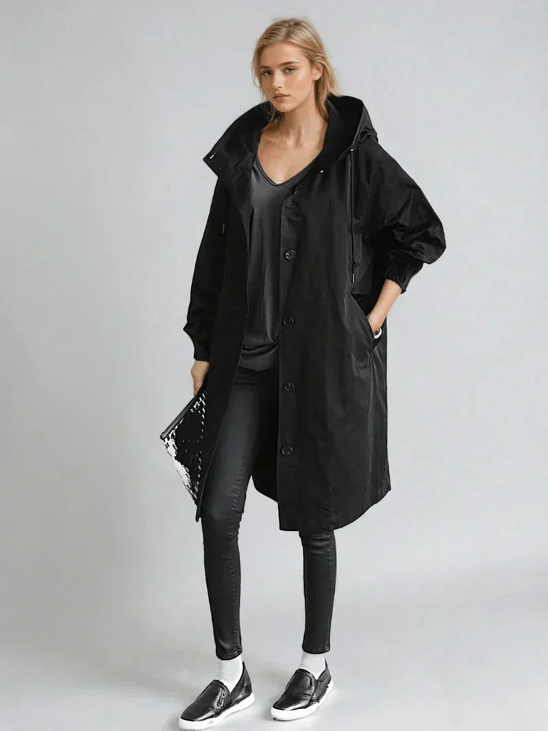Cappotto Donna Lungo Design Classico Casual