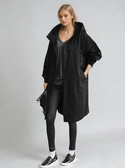 Cappotto Donna Lungo Design Classico Casual