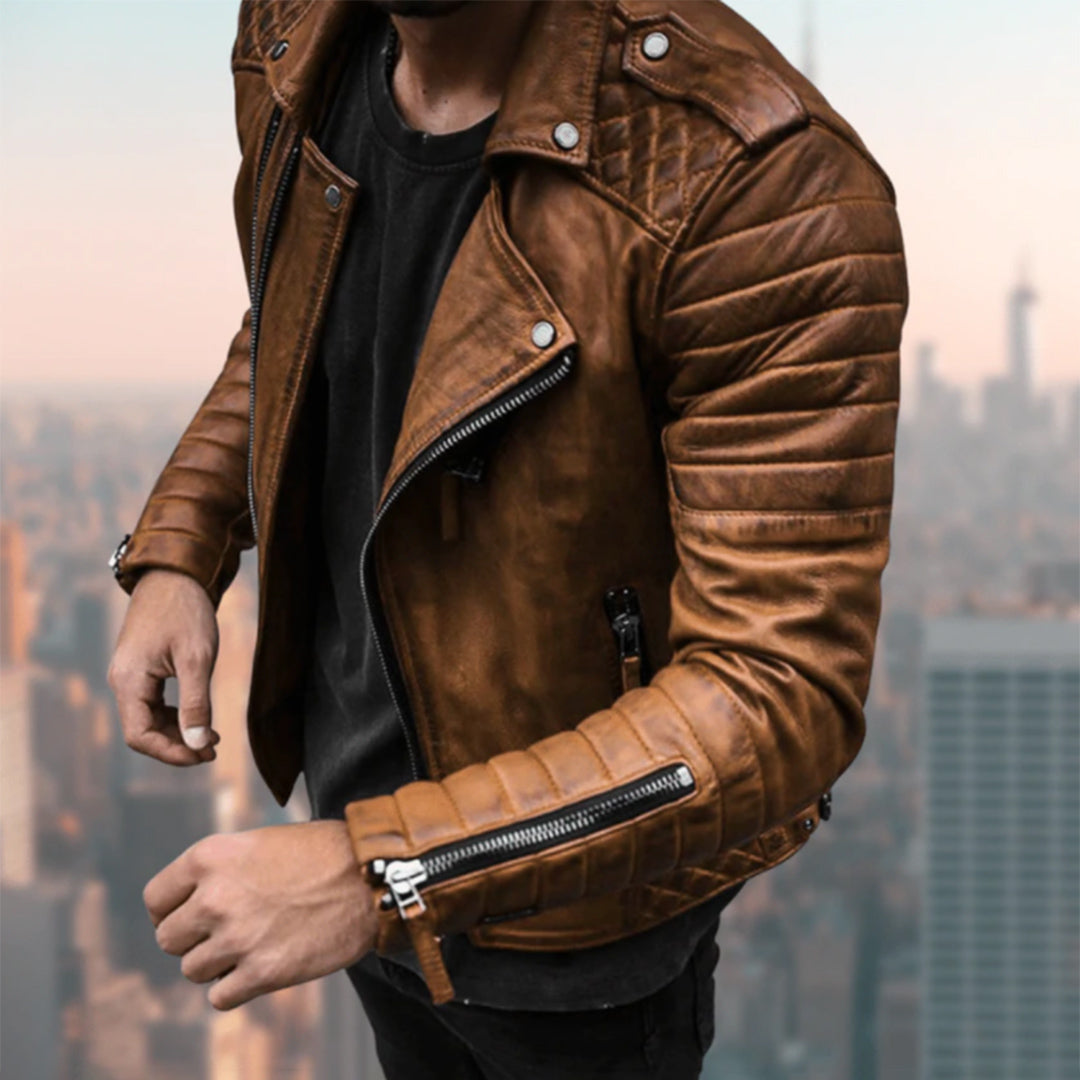 Giacca Biker Uomo Stile Elegante