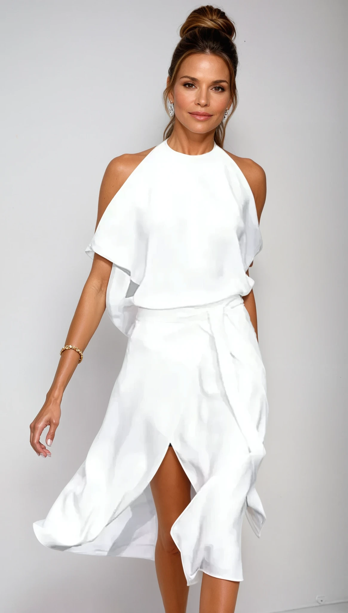 Abito Donna Sera Neckholder Stile Incrociato - Brentozzi