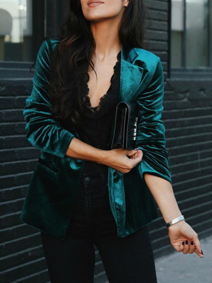 Blazer Donna in Velluto Effetto Strutturato - Brentozzi