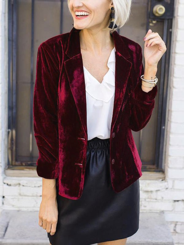 Blazer Donna in Velluto Effetto Strutturato