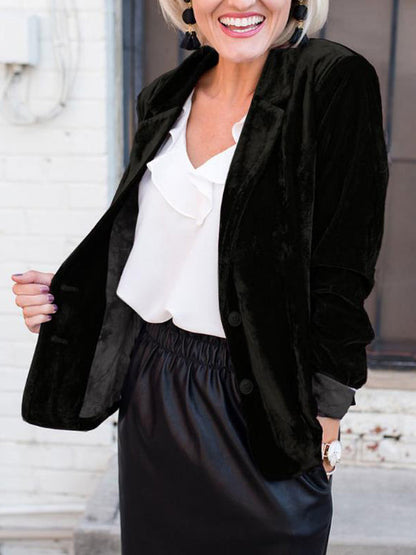 Blazer Donna in Velluto Effetto Strutturato