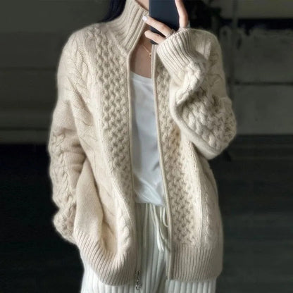 Cardigan Uomo Maglia Treccia Morbido - Brentozzi