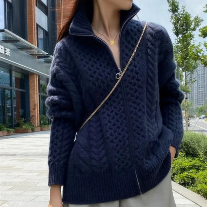 Cardigan Uomo Maglia Treccia Morbido