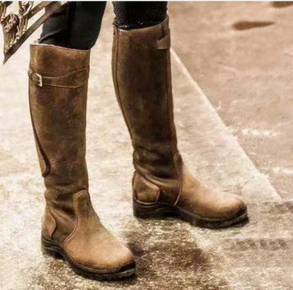 Stivali Donna al Ginocchio Look Classico Suola Profilata