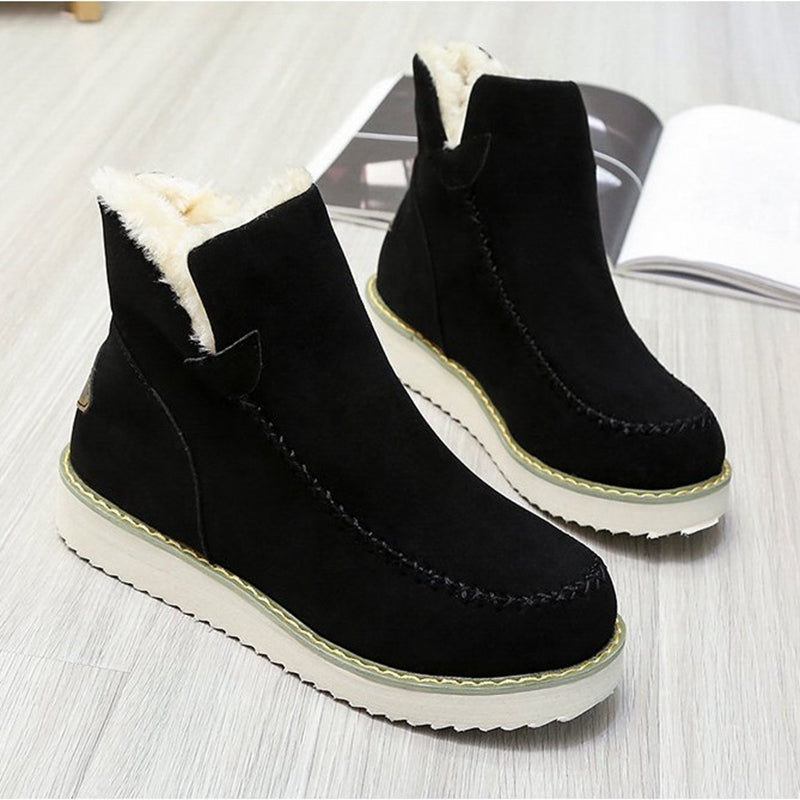 Stivaletti Donna Plateau Foderati Caldi Slip-On - Brentozzi
