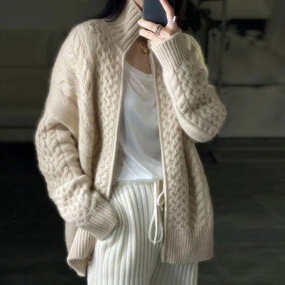 Cardigan Uomo Maglia a Treccia Morbido