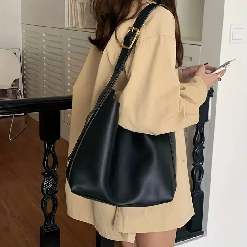 Borsa Semplice Donna Tessuto Leggero Manico Corto