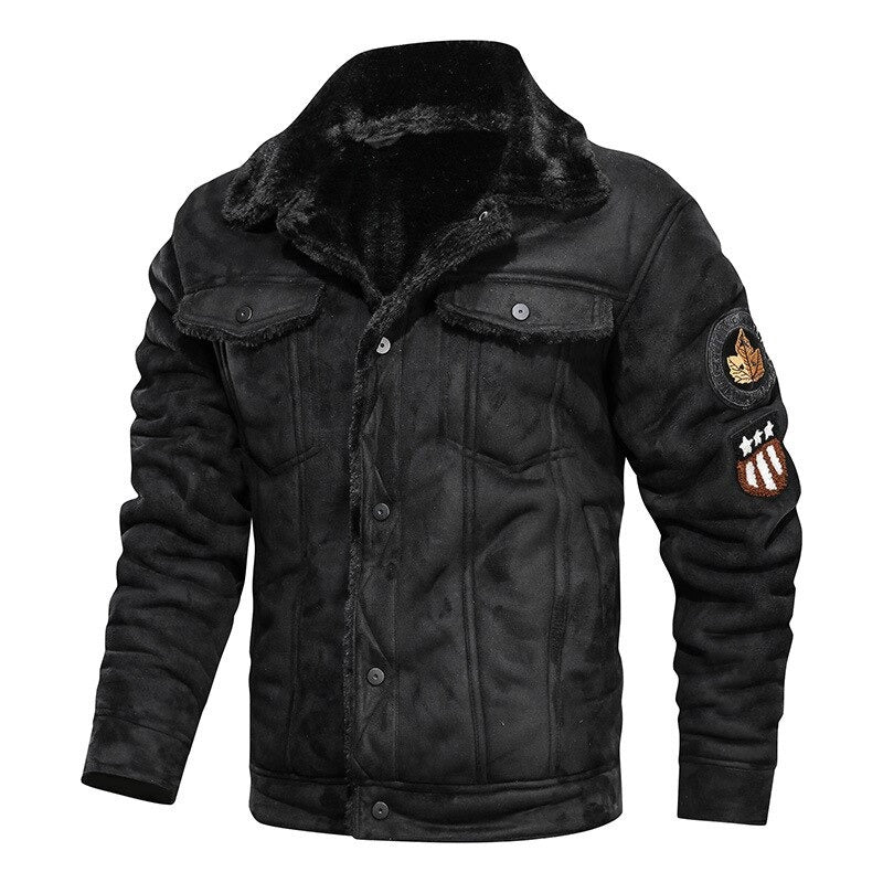 Giacca Biker Uomo in Ecopelle con Tasche Stile Comodo