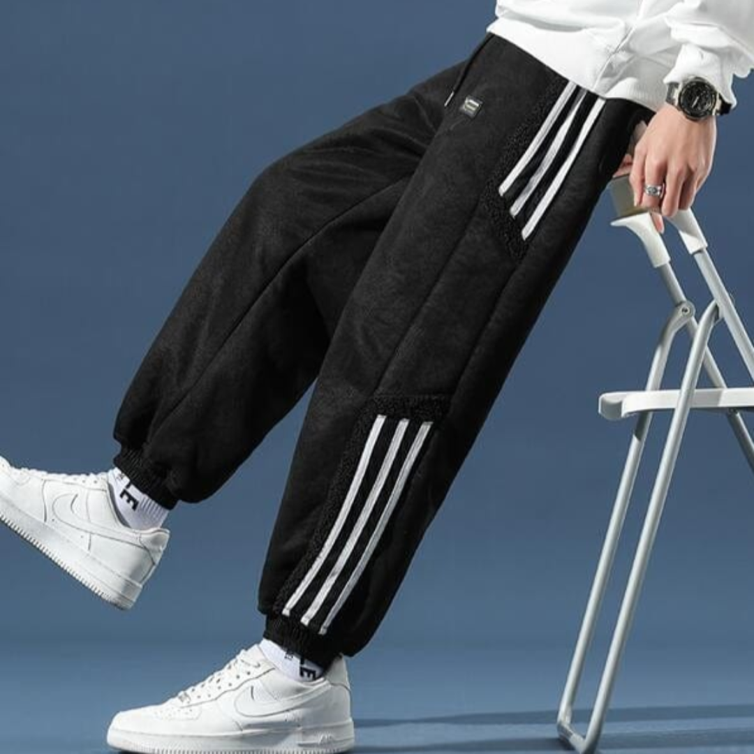 Pantaloni Jogger Uomo Tessuto Tecnico Stile Sportivo Morbido