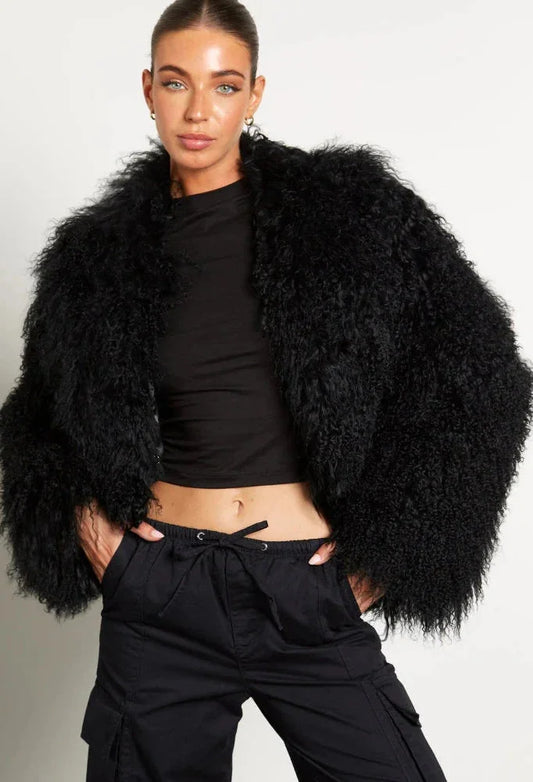 Cappotto Donna in Pelliccia Sintetica Maniche Lunghe - Vesarelli