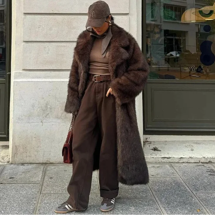 Cappotto Lungo Donna in Ecopelliccia Invernale - Vesarelli