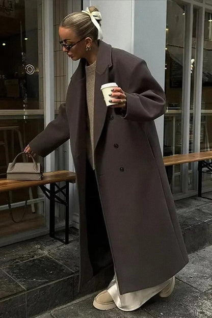 Cappotto Donna Oversize Doppio Petto Classico - Vesarelli