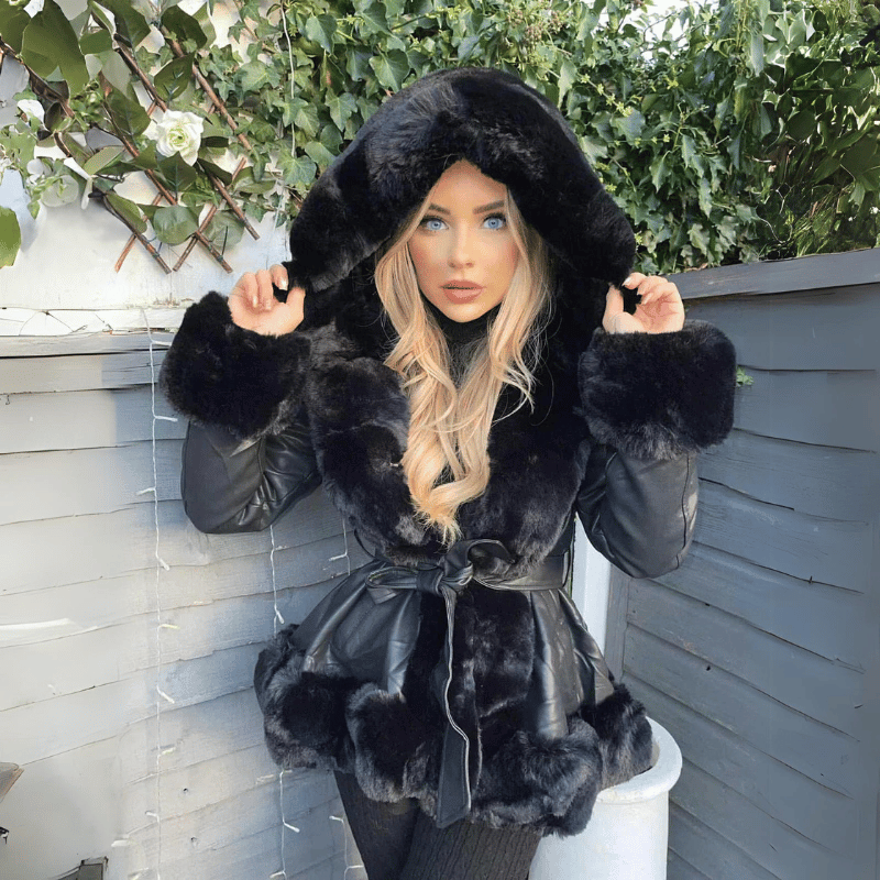 Cappotto Donna in Pelliccia Morbido Elegante