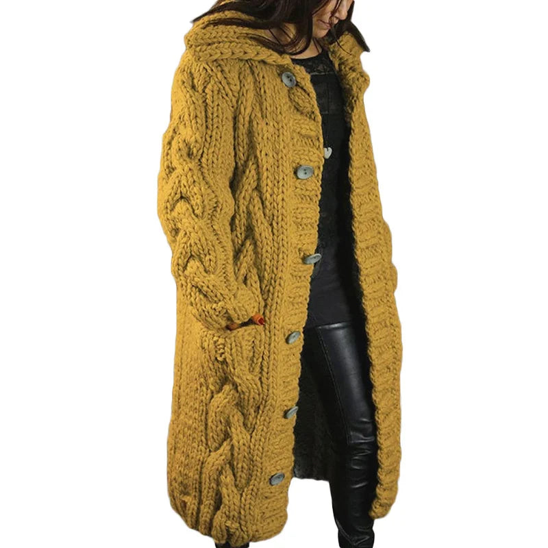 Trench Coat Donna Lungo con Tasche Stile Classico