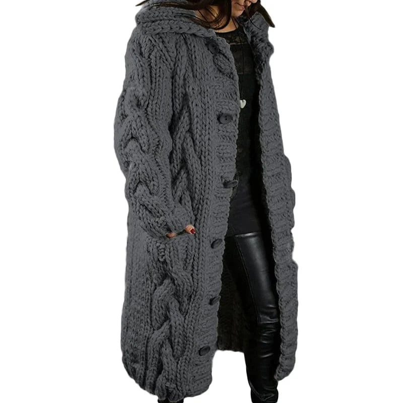 Trench Coat Donna Lungo con Tasche Stile Classico