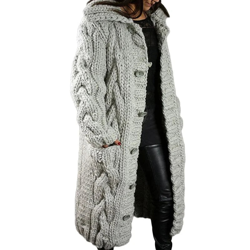 Trench Coat Donna Lungo con Tasche Stile Classico