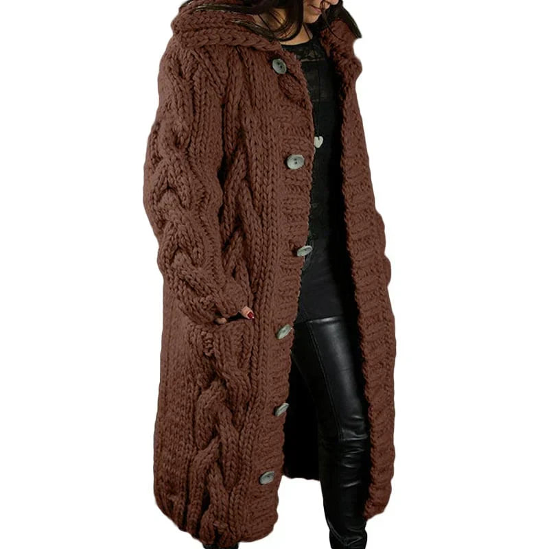 Trench Coat Donna Lungo con Tasche Stile Classico