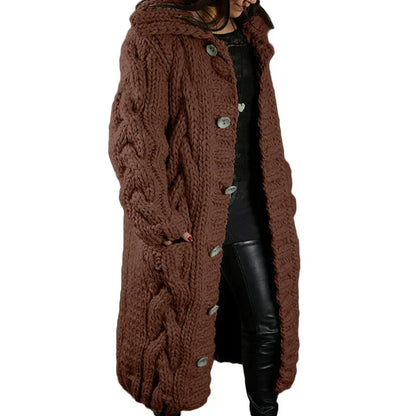 Trench Coat Donna Lungo con Tasche Stile Classico