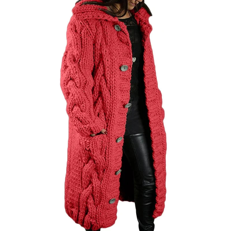 Trench Coat Donna Lungo con Tasche Stile Classico