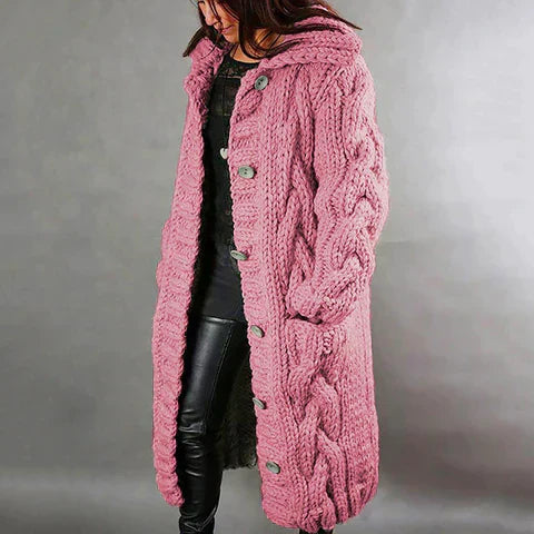 Trench Coat Donna Lungo con Tasche Stile Classico