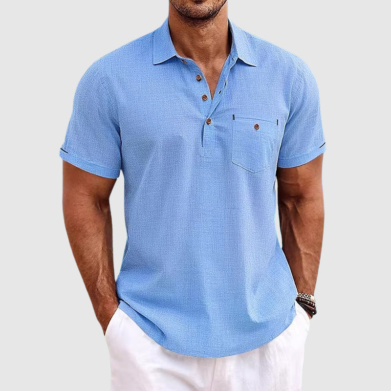 Polo Uomo Cotone con Tasche e Abbottonatura - Brentozzi