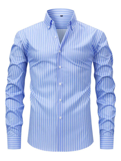 Camicia Uomo Slim Fit a Righe con Bottoni - Brentozzi