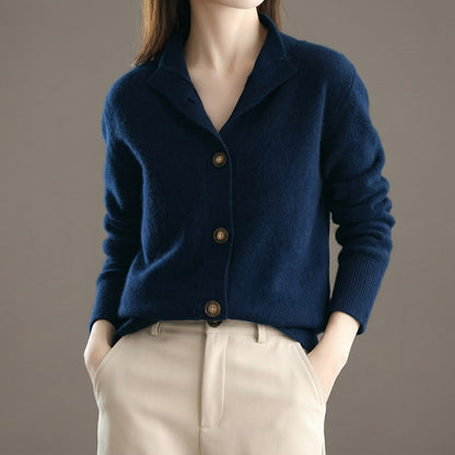 Cardigan Uomo in Maglia con Colletto e Bottoni