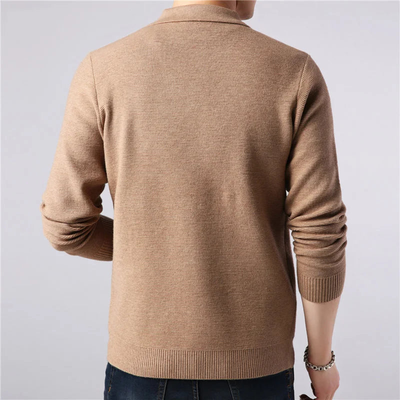 Cardigan Uomo Maglia con Colletto e Bottoni