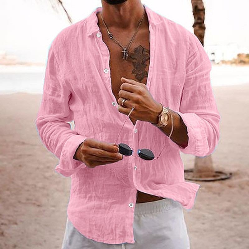 Camicia Uomo Relaxed Fit Tessuto Leggero Manica Corta